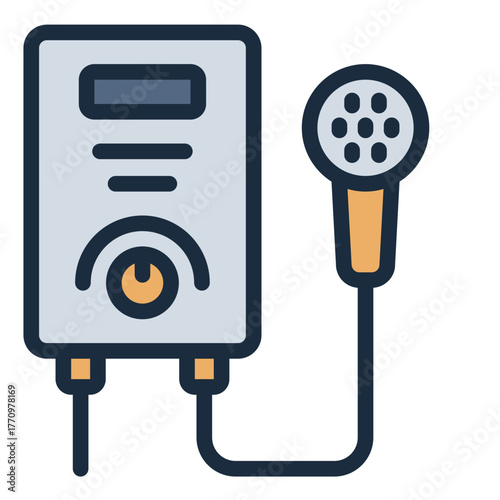 water heater filled line icon for bath and kitchen heating