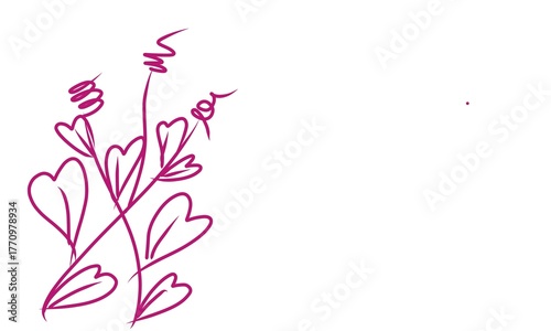 Abstract color background and copy space for text and flower isolated on white 