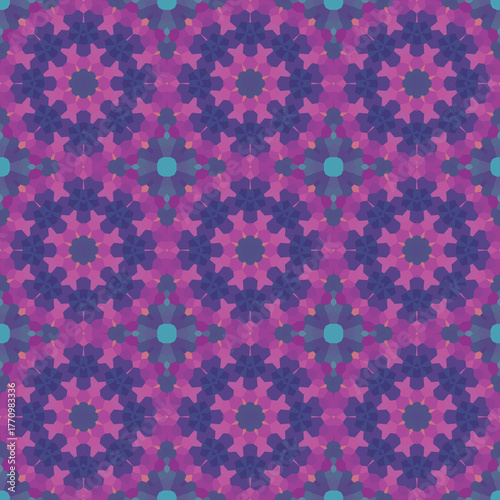 Patrón sin costuras Original. Colores. Formas. Estampa. Textura. Fondo. Caleidoscopio. Simétrico. Infinito