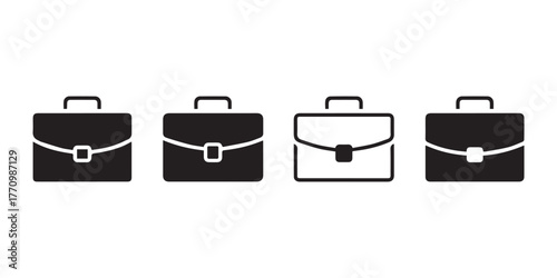 briefcase icons and glyphs vector briefcase symbols for logo and ui design