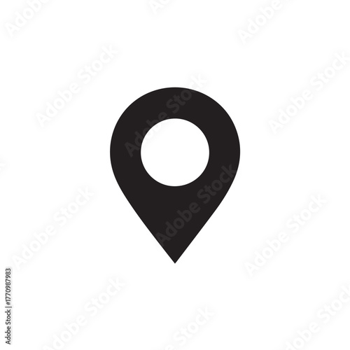 location pin icon vector marker teardrop symbol for map navigation