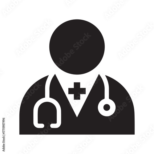 doctor avatar stethoscope healthcare provider medical icon