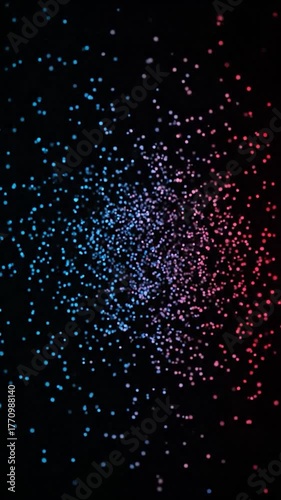 Abstract Dots with color gradient on black
