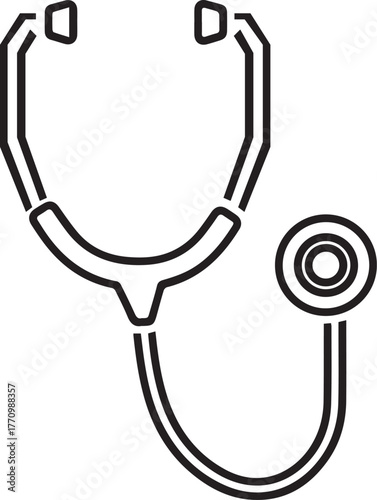 Stethoscope Icon Medical Instrument Symbol for Doctors Nurses and Healthcare Professionals