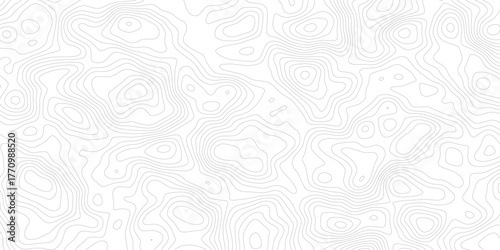 Topographic wave and curve line contour map background. Abstract wavy topographic map and curved lines background. Abstract geographic wave grid line map.	