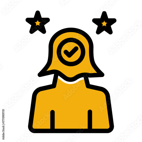 Optimistic Happiness Clarity icon from the Personal Growth icon collection (Glyph Color Lineal Style)