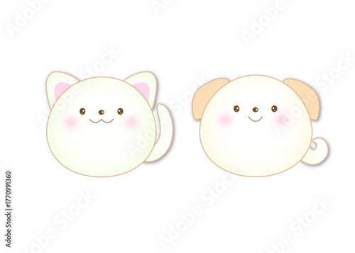 Cute, Adorable, and Round-shaped Animals: Cat and Dog