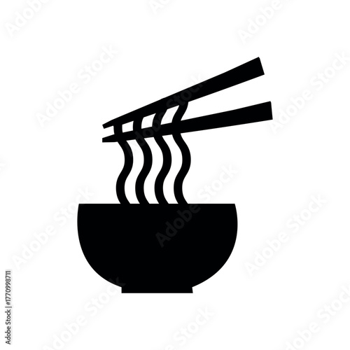 The Taste of Hot Noodles, Simplicity in Food Design,Symbol of Asian Cuisine.
