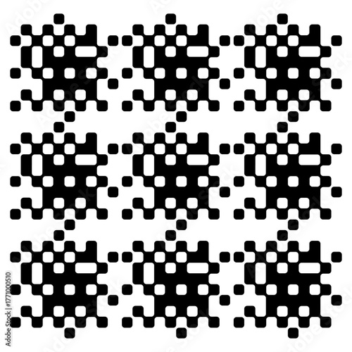 Formas geométricas abstractas en blanco y negro / Abstract geometric vector shapes in black and white