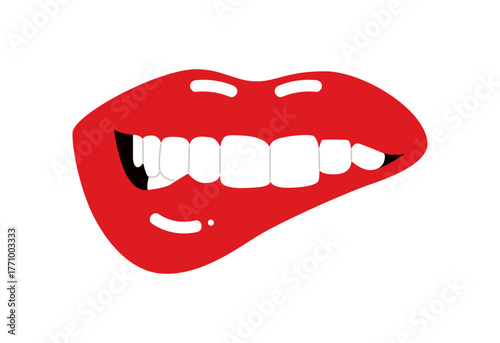 Sexy lips, bite one's lip. Lips Biting