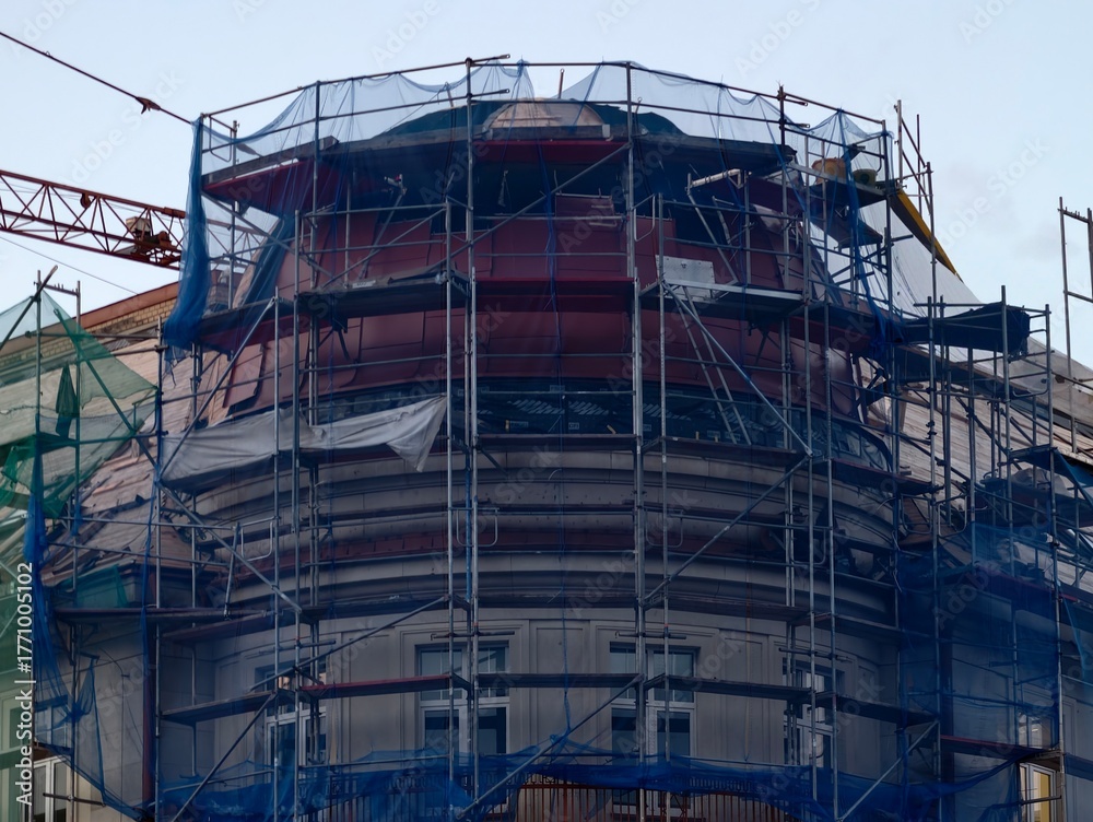 Fototapeta premium luminous skyline with diverse architecture reflected in tranquil waters during lively nocturnal