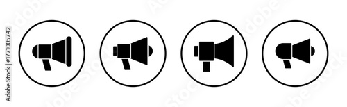 Megaphone icon vector. Loudspeaker sign and symbol