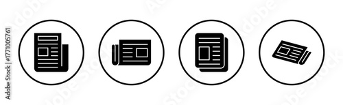 Newspaper icon vector. news paper sign and symbolign