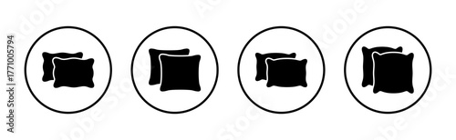 Pillow icon vector. Pillow sign and symbol. Comfortable fluffy pillow