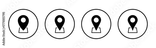 Pin icon vector. Location sign and symbol. destination icon. map pin