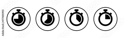 Stopwatch icon vector. Timer sign and symbol. Countdown icon. Period of time