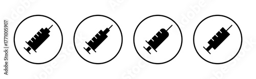 Syringe icon vector. injection sign and symbol.vaccine icon