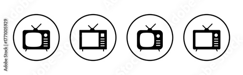 Tv icon vector. television sign and symbol