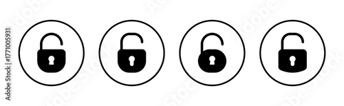 Unlock icon vector. Unlock sign and symbol. unlocked padlock icon