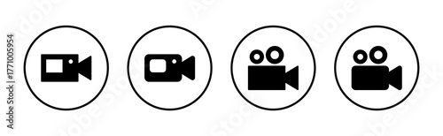 Video icon vector. video camera sign and symbol. movie sign. cinema