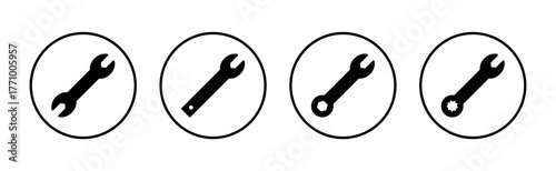 Wrench icon vector. repair icon. tools sign and symbol