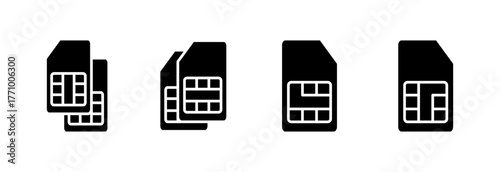 Sim card icon vector illustration. dual sim card sign and symbol