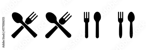 spoon and fork icon vector illustration. spoon, fork and knife icon vector. restaurant sign and symbol