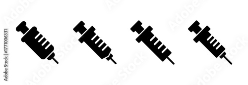 Syringe icon vector illustration. injection sign and symbol. vaccine icon