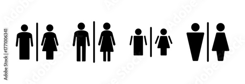 Toilet icon vector illustration. Girls and boys restrooms sign and symbol. bathroom sign. wc, lavatory