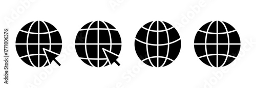 Web icon vector illustration. go to web sign and symbol. web click icon. Global search icon
