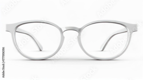 Stylish White Frame Glasses for Vision Correction and Fashion.
