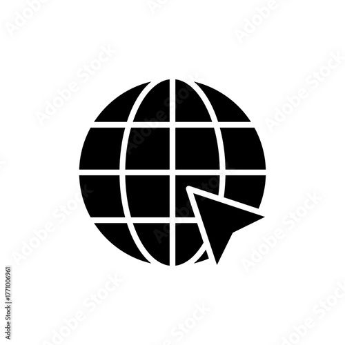 Web icon vector for web and mobile app. go to web sign and symbol. web click icon. Global search icon