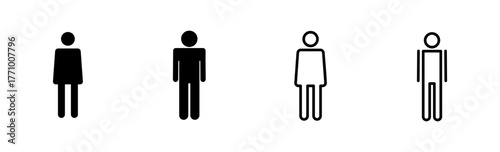 Man icon set. male icon vector. human symbol