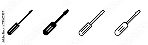 Screwdriver icon set. tools icon vector