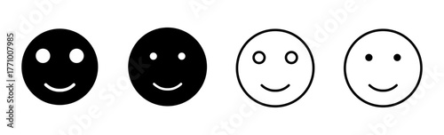 smile icon set. smile emoticon icon. feedback