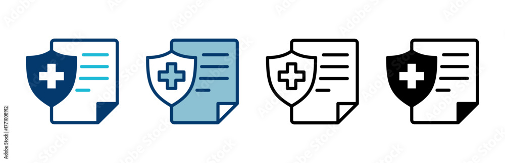 Obraz premium Medical insurance icon vector isolated on white background. health insurance icon