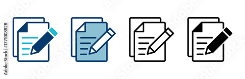 Note icon vector isolated on white background. Taking note icon vector. Edit line icon. Document write. Content writing