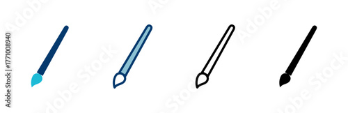 Paint icon vector isolated on white background. Paint brush vector icon. Paint roller icon