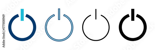 Power icon vector isolated on white background. Power Switch Icon. Start power icon