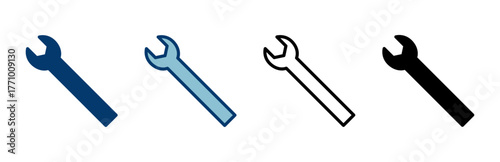 wrench icon vector isolated on white background. Wrench vector icon. Spanner symbol