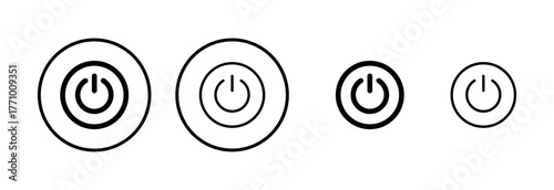 Power icon logo design. Power Switch sign and symbol. Electric power