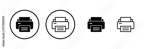 Print icon logo design. printer sign and symbol