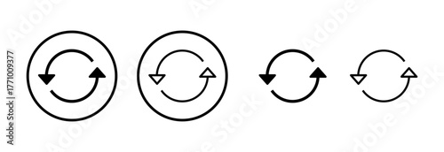 Refresh icon logo design. Reload sign and symbol. Update icon.