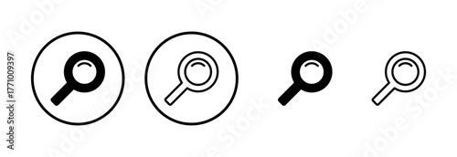 Search icon logo design. search magnifying glass sign and symbol