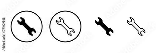 Wrench icon logo design. repair icon. tools sign and symbol
