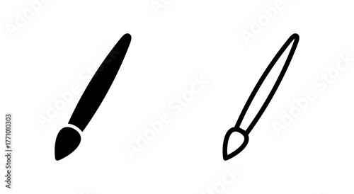 Paint icon symbol for apps and websites. paint brush sign and symbol. paint roller icon vector