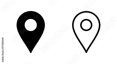 Pin icon symbol for apps and websites. Location sign and symbol. destination icon. map pin