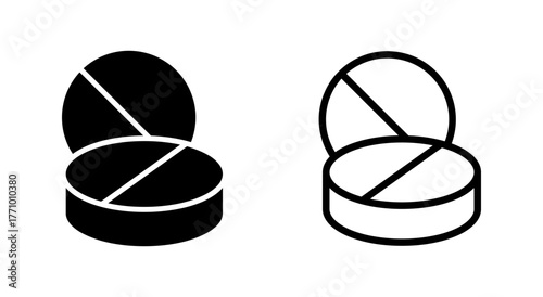 Pills icon symbol for apps and websites. capsule icon. Drug sign and symbol