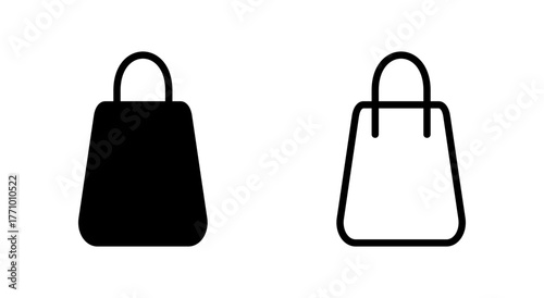 Shopping bag icon symbol for apps and websites. shopping sign and symbol