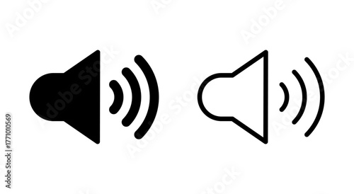 Speaker icon symbol for apps and websites. volume sign and symbol. loudspeaker icon. sound symbol